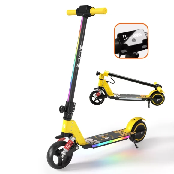 Elektro Scooter Kinder Klappbar Gelb