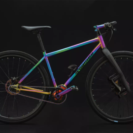 Rainbow oilslick jet fuel Pinion Titan Rad titanium